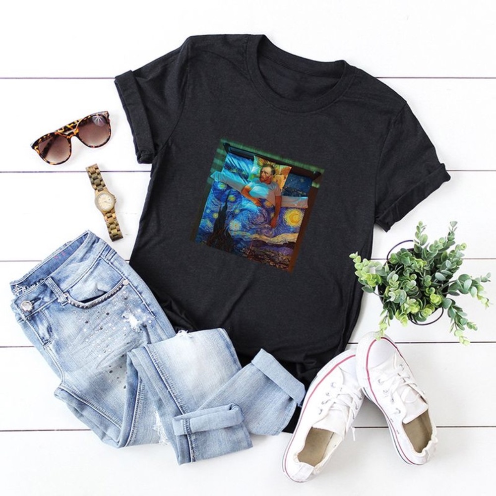 Art Starry Night Van Gogh T-shirt